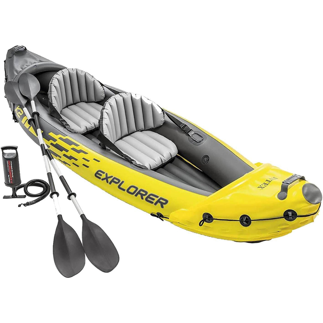 Inflatable 2-Person Kayak with Deluxe Aluminum Paddles image 0
