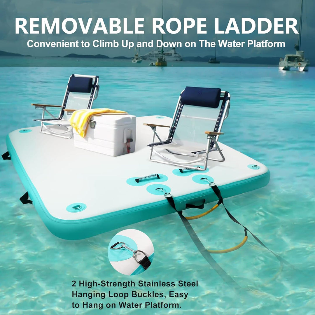 Inflatable Floating Water Platform - 6 x 5.25 ft image 5