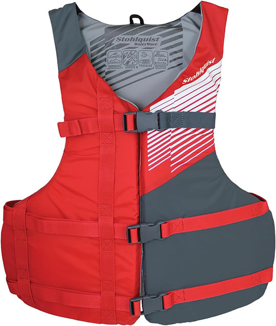 Universal Fit Adult Life Jacket - 90+ lbs (Red) image 0