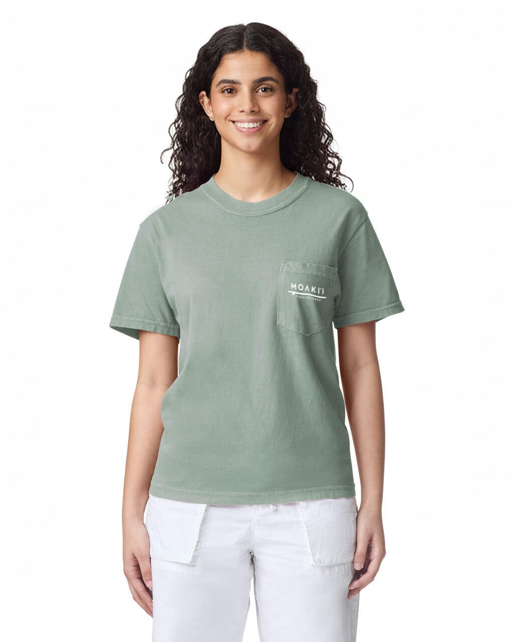 MOAKI'I Women's Heavyweight Pocket Tee - Bay image 0