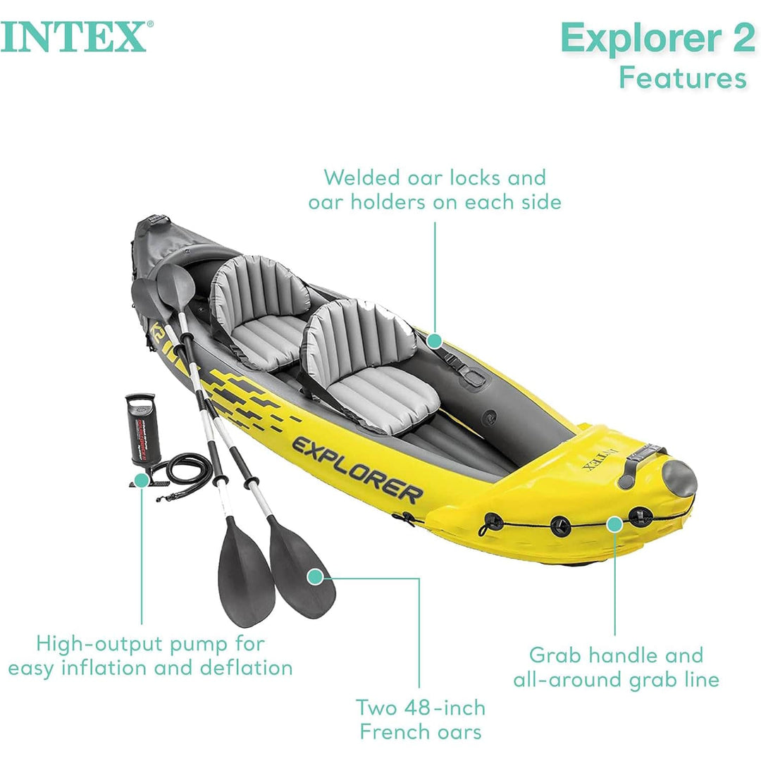 Inflatable 2-Person Kayak with Deluxe Aluminum Paddles image 5