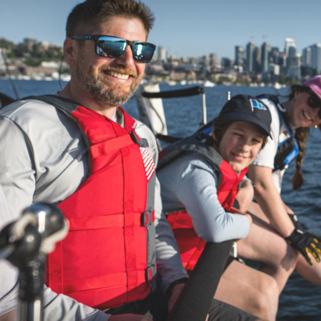 Universal Fit Adult Life Jacket - 90+ lbs (Red)
