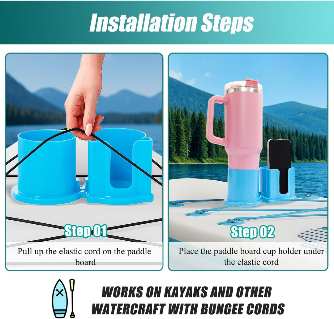 Cup Holder for Paddle Board - Blue image 6