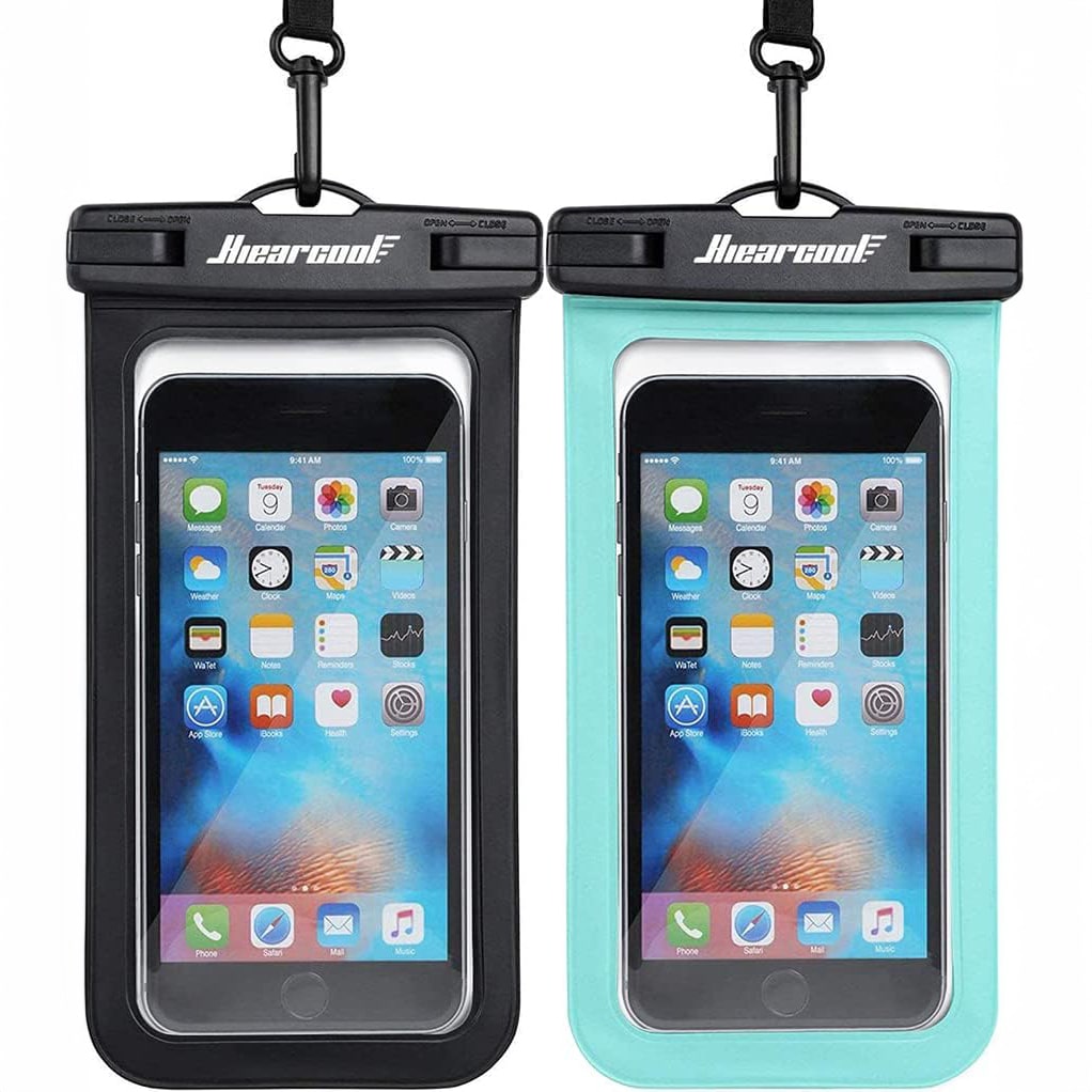 Waterproof Phone Pouch - 2 Pack (Black/Green) image 0