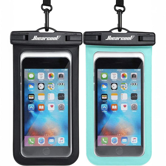 Waterproof Phone Pouch - 2 Pack (Black/Green) image 0