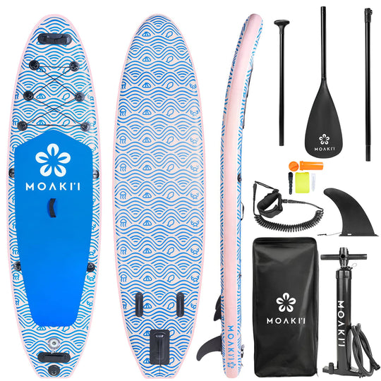 TREKKER - 10'4" Inflatable Paddle Board Complete Kit (Blue/Blush)