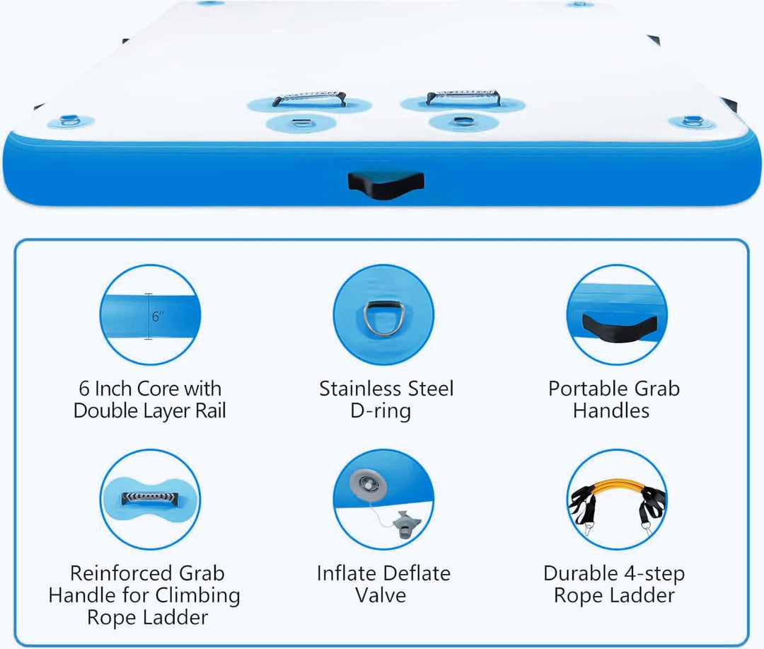 Inflatable Floating Water Platform - 8 x 6 ft image 4