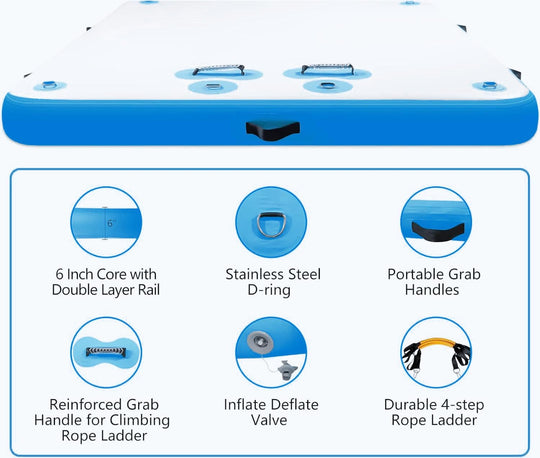 Inflatable Floating Water Platform - 8 x 6 ft image 4