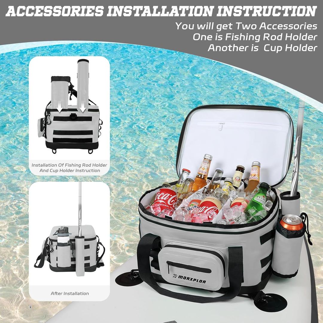 Waterproof Shell Paddle Board Cooler - Grey image 2
