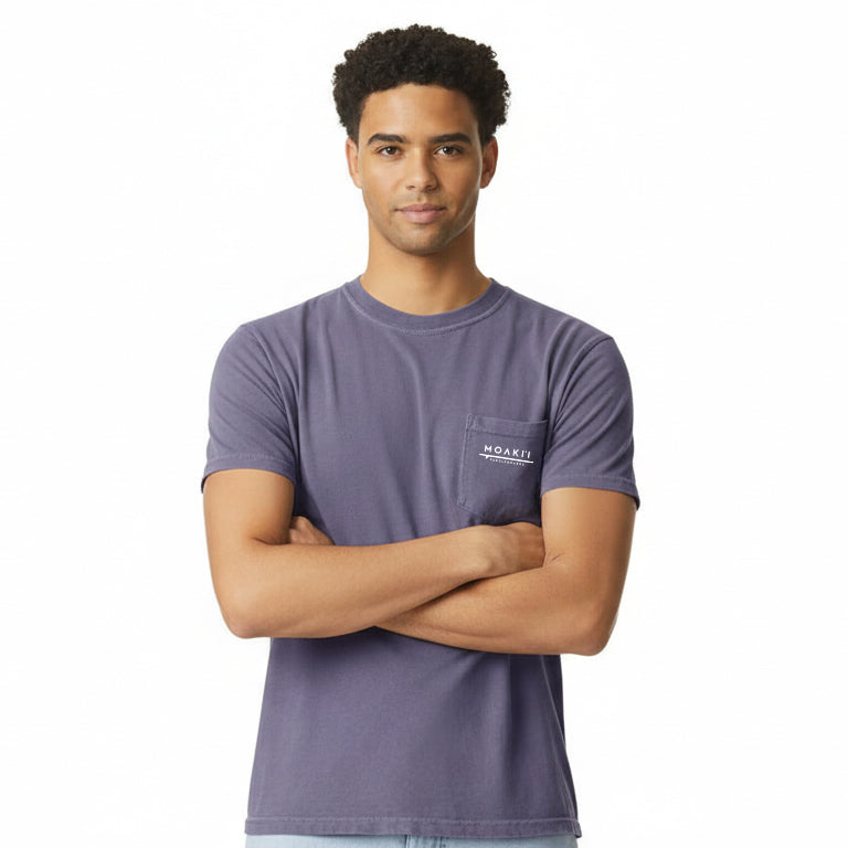 Moaki'i Men's Heavyweight Pocket Tee - Wine