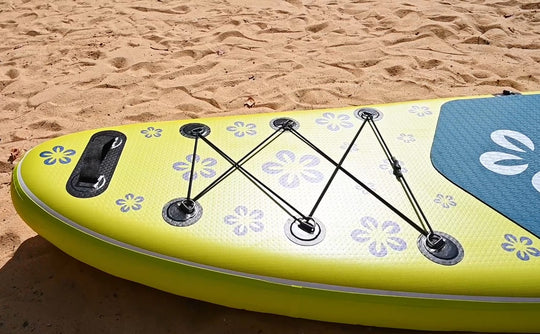Close-up of the Trekker's front bungee cargo area for securing gear.