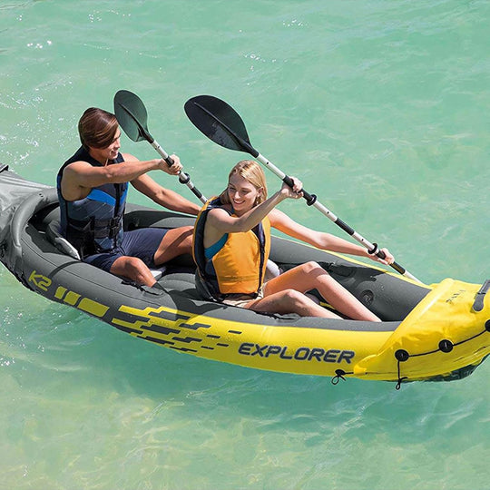 Inflatable 2-Person Kayak with Deluxe Aluminum Paddles image 1