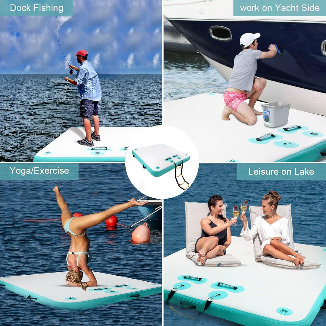 Inflatable Floating Water Platform - 6 x 5.25 ft image 6