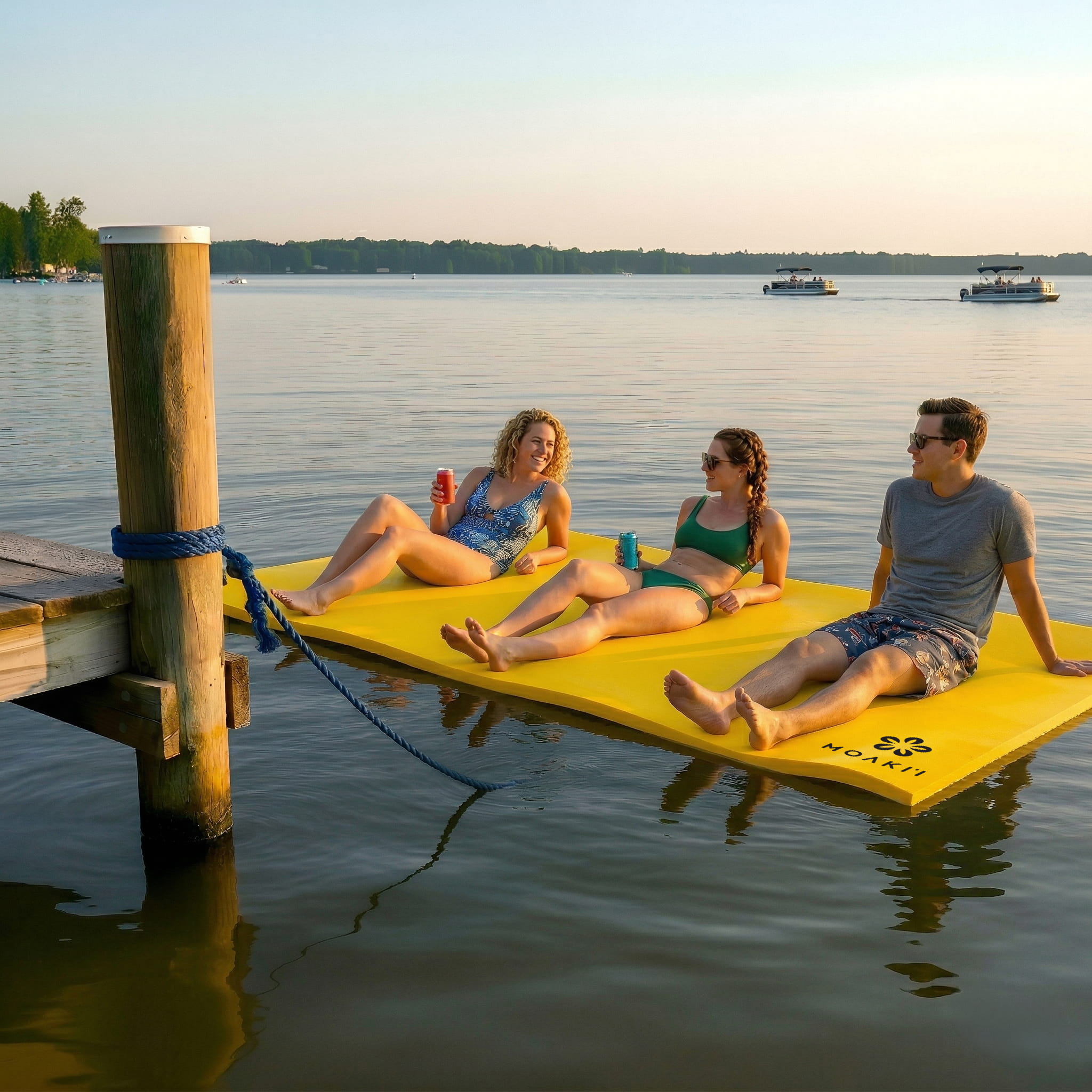 10ft x 5ft Premium Floating Water Mat - Yellow – Moaki'i