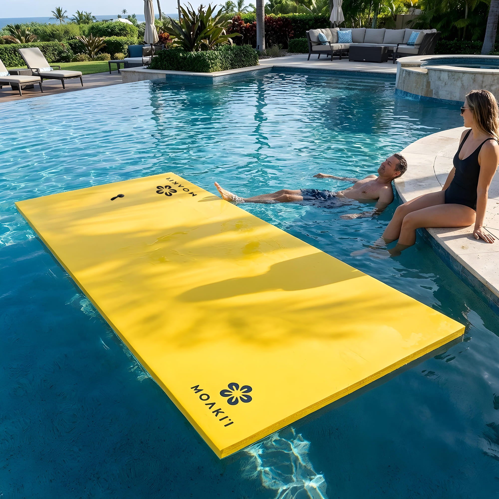 10ft x 5ft Premium Floating Water Mat - Yellow – Moaki'i